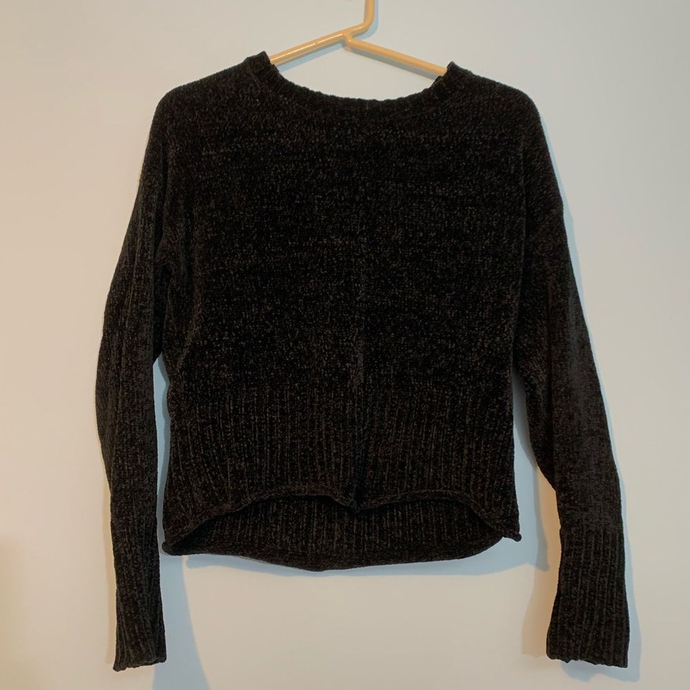 Black fuzzy cozy sweater